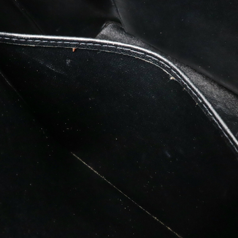 CHANEL Black Leather Logo Shoulder Bag - Picture 8 of 10